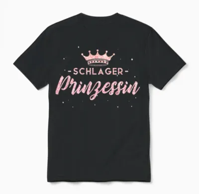 Women's Schlager Party Princess T-Shirt, Black, S Unisex T-Shirt - Black