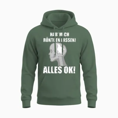 Funny German Quote Unisex Hoodie - Military Green