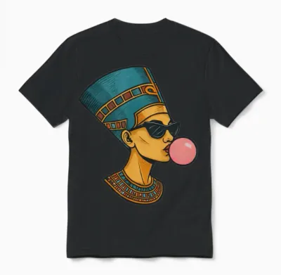 Nefertiti – Ancient Royalty with a Modern Attitude Unisex T-Shirt - Black