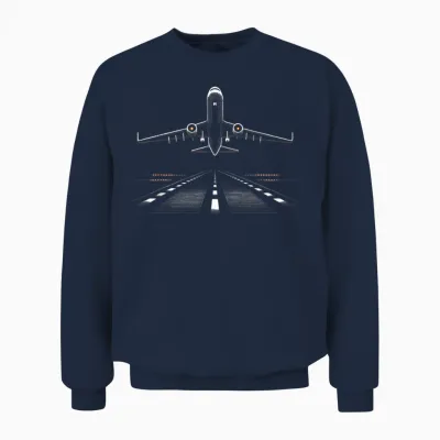 Airplane Aviation Aviator Flight Pilot Unisex Sweatshirt - Navy