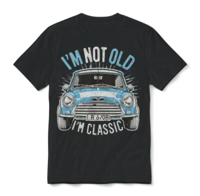 I'm Not Old I'm Classic Cars Retro Vintage Look Unisex T-Shirt - Black