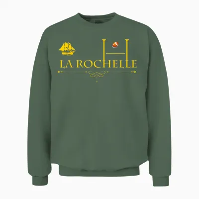 Rugby La Rochelle Rochelais Legend Supporter Player T-Shirt, Black, S Unisex Sweatshirt - Military Green