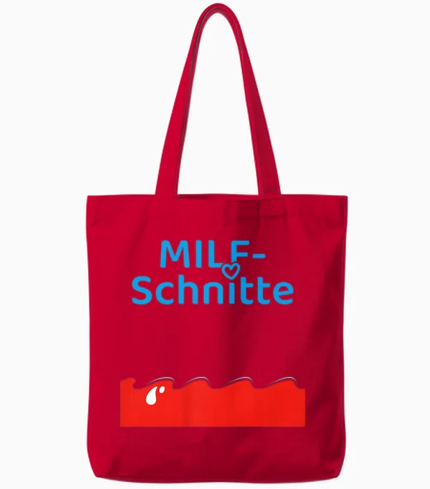 Lustiges Milf-Schnitte T-Shirt Malle Party Urlaub Tote Bags in Red
