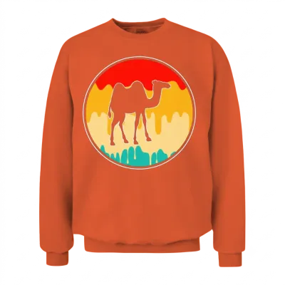 Camel Retro Unisex Sweatshirt - Orange