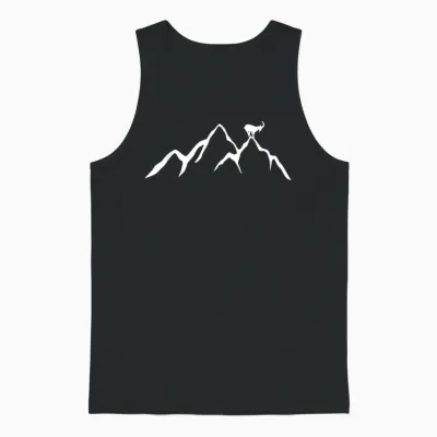 Wander T-Shirt Berg Mit Steinbock Für Berg Wandern Und Natur Unisex Tank Top - Black