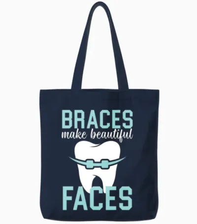 Orthodontic Assistant Job Dental Teeth Dentist Tote Bags - Navy