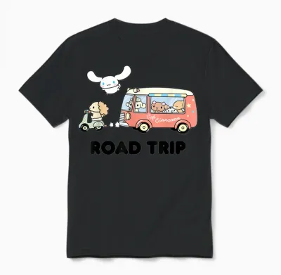 Cinnamoroll Road Trip Unisex T-Shirt - Black