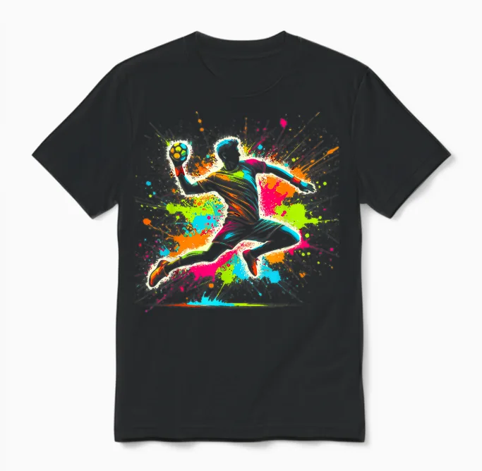 Handball & Handball Graphic | Men, Boys & Teens T-Shirt, Black, S Unisex T-Shirt in Black