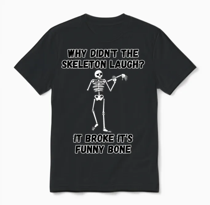 Funny Bone Unisex T-Shirt in Black