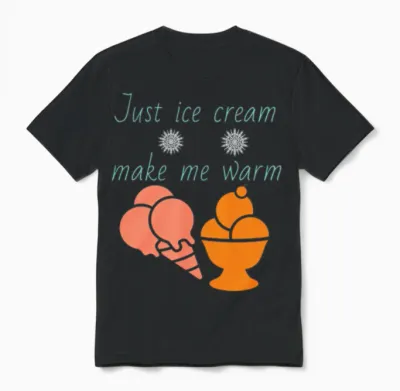 Ice Cream, Disney, Pink, Chocolate, Vanilla, Sweet Unisex T-Shirt - Black