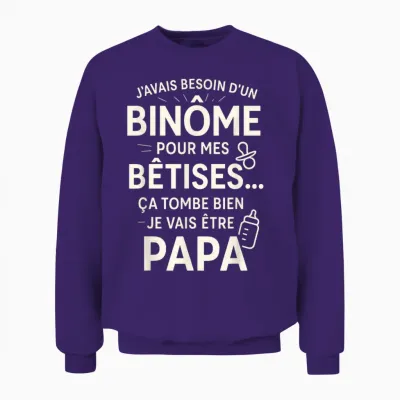 I Will Be Dad Funny Future Father Unisex Sweatshirt - Purple