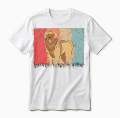 Leonberger Retro Unisex T-Shirt - White