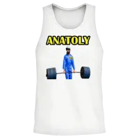 Anatoly Gym Cleaner — & Lifting Unisex Tank Top - White – 2