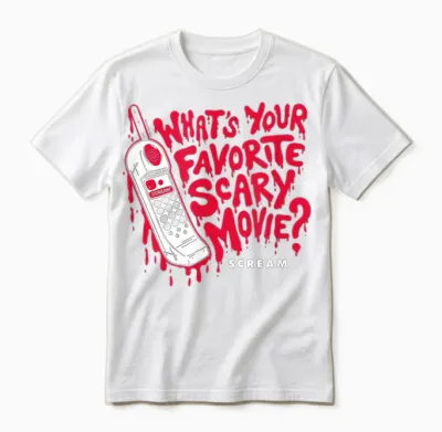 Scream - Favorite Scary Movie Unisex T-Shirt - White