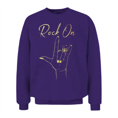 Rock on Bachelorette Party Unisex Sweatshirt - Purple