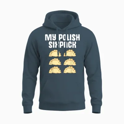 Teigtasche Witz Sixpack Polen Pole Polnisch Polska Pierogi Unisex Hoodie - Dark Heather