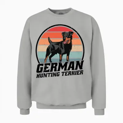 German Jagdterrier Retro Unisex Sweatshirt - Ash
