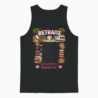 Cadeau Retraitée Femme Original Les Règles De La Retraite Unisex Tank Top - Black