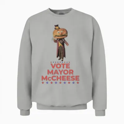 Vote Mayor Mccheese: the Cheesiest Candidate Unisex Sweatshirt - Ash