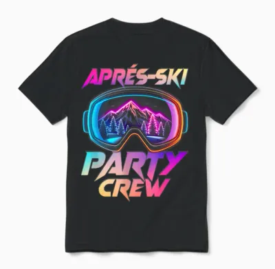 Crew Apres Ski Party | Ski Holidays Unisex T-Shirt - Black