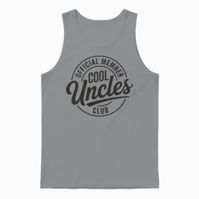 Official Member Cool Uncles Club Funny Uncle Father's Day Unisex Tank Top - Sport Grey
