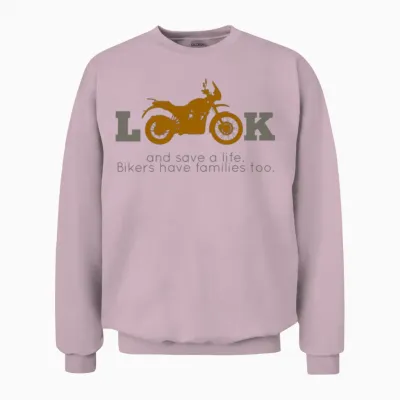 Royal Enfield Himalayan Design Fashion Therapy Unisex Sweatshirt - Light Pink