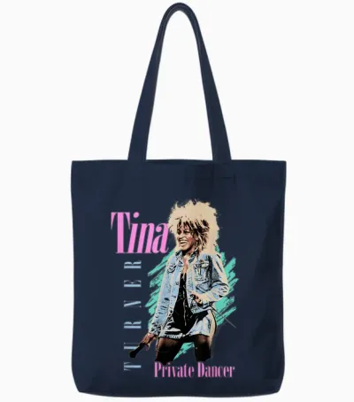 Officiel Tina Turner Private Dancer Artwork Tote Bags - Navy