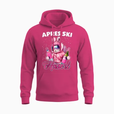 Apres Ski Rabbit Skihaserl Women's Party Crew T-Shirt, Black Unisex Hoodie - Heliconia