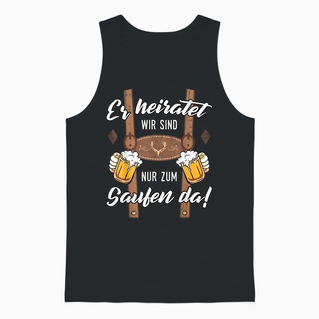 Team Bräutigam Shirt Jga Männer T-Shirt Junggesellenabschied Unisex Tank Top in Black