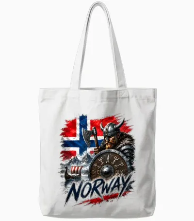 T-Shirt Drapeau De La Norvège, T-Shirt De La Norvège Pour Homme Et Enfant Tote Bags - White