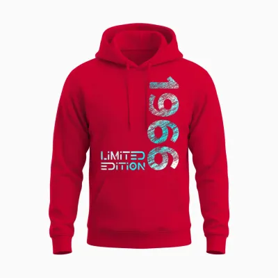60. Geburtstag Limited Edition Jahrgang 1966 Mann Frau Unisex Hoodie - Red