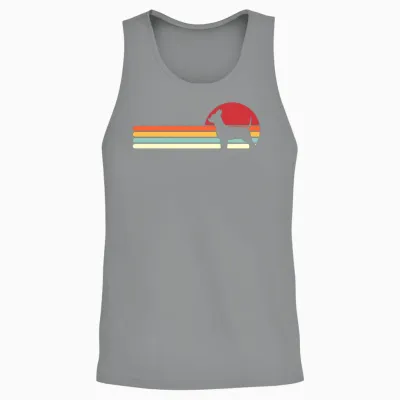 Dog Retro Sunset Chihuahua Unisex Tank Top - Sport Grey