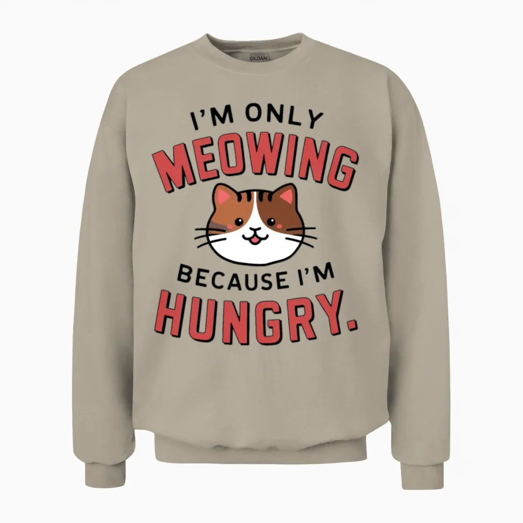 Funny T-Shirts Unisex Sweatshirt in Sand