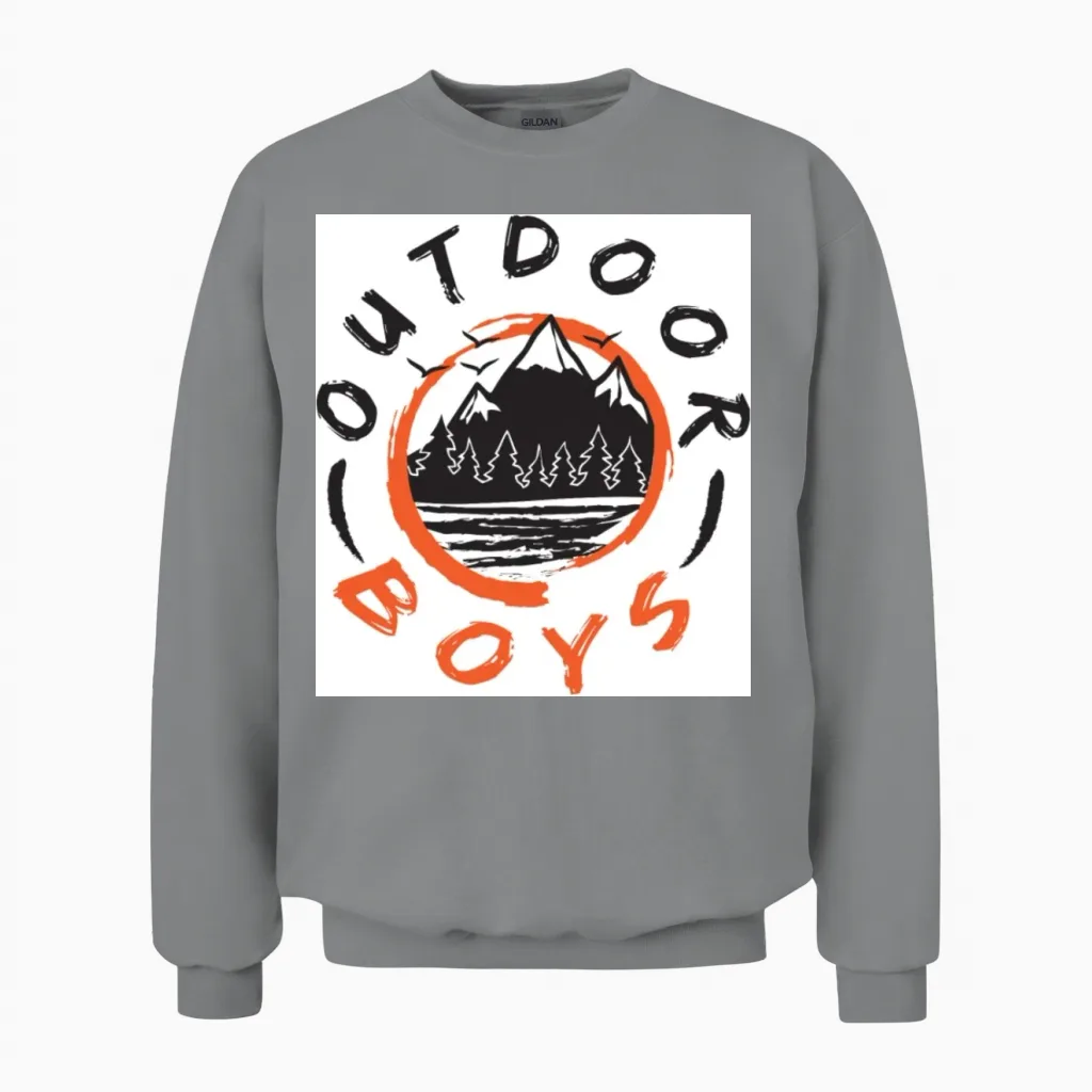 Outdoor Boys Logo Unisex Sweatshirt in Sport Grey