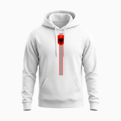 Albania Davil Dignal Albania Vintage Albaner Kosovo Unisex Hoodie - White