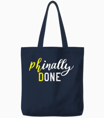 Phd Graduation Quotes Nature Tote Bags - Navy
