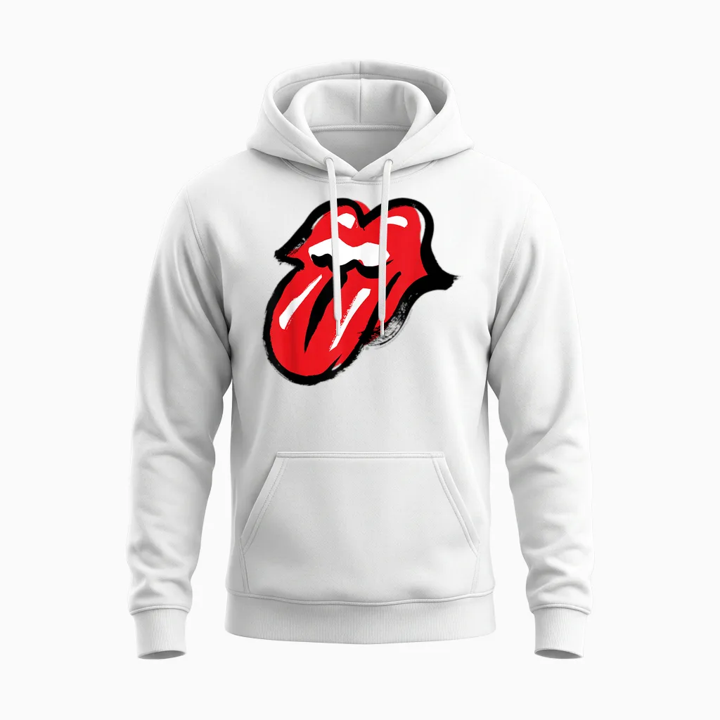 Offizielles the Rolling Stones No Filter Zunge Rock Band Unisex Hoodie in White