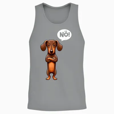 Dickköpfiger Rauhaardackel Nö Dackel Hund Lustiges Hunde Unisex Tank Top - Sport Grey