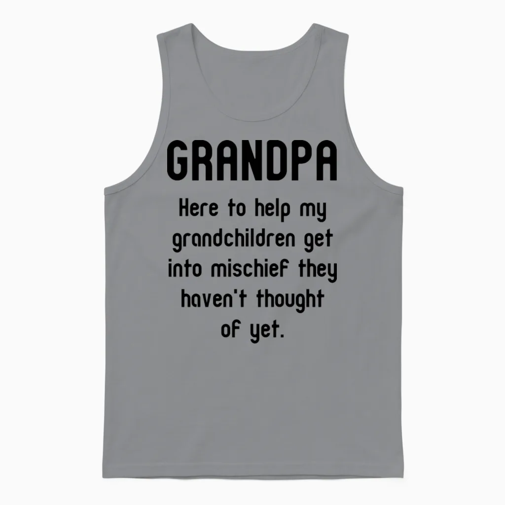 Funny Grandpa Unisex Tank Top in Sport Grey