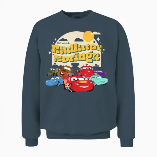 Disney Pixar Cars on the Road Radiator Springs Unisex Sweatshirt in Dark Heather