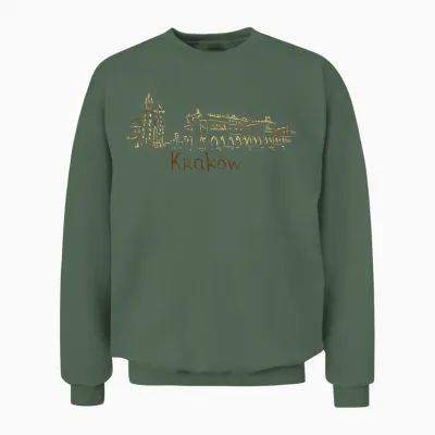 Krakauer Nacht Krakau Polen Reise Souvenir Stadt Geschenk Unisex Sweatshirt - Military Green