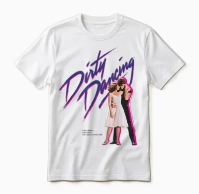 Movie Poster Dirty Dancing Classic T-Shirt, Gray, S Unisex T-Shirt - White