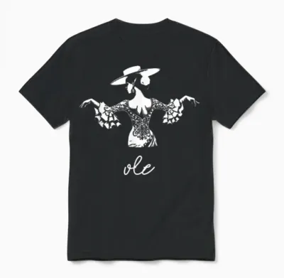Femme Flamenco Espagnole T-Shirt, Black, S Unisex T-Shirt - Black