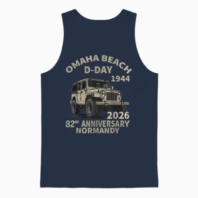 D-Day Normandie 1944 D Day 82 Ans D Day 82nd Anniversary Unisex Tank Top - Navy