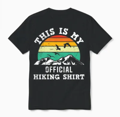 Hiker This Is My Offficial Hiking Unisex T-Shirt - Black