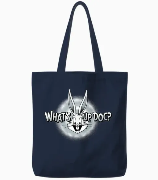 Looney Tunes Bugs Bunny What's Up Doc? Tote Bags in Navy