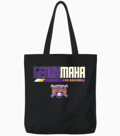 2025 National Champions Geauxmaha Tote Bags - Black