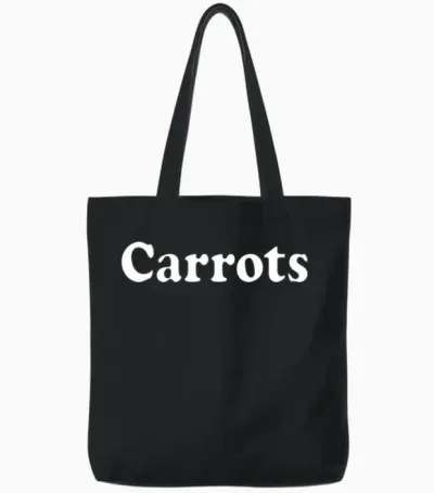 Carrots Tote Bags - Black
