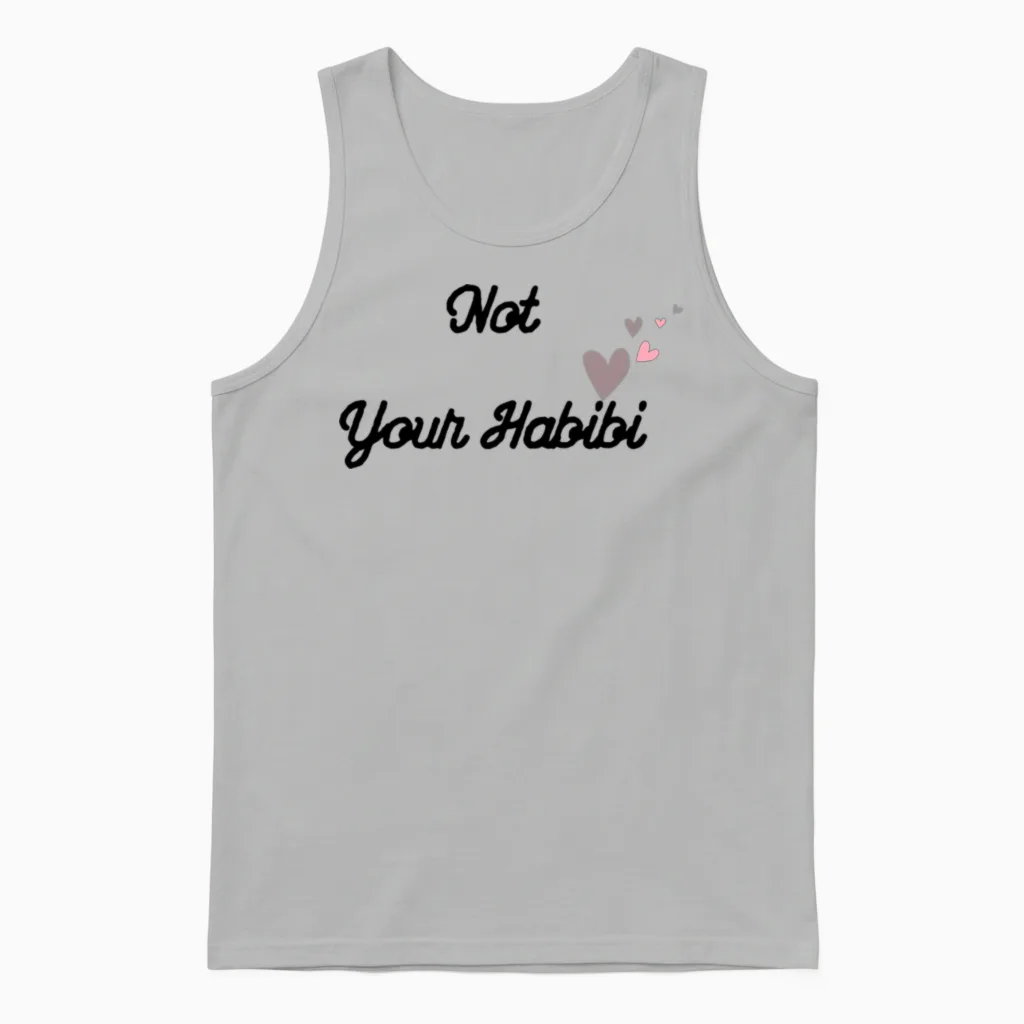Not Your Habibi Unisex Tank Top in Ash