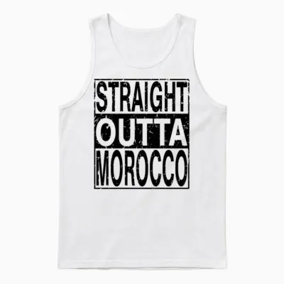 Morocco Straight Outta Morocco Unisex Tank Top - White